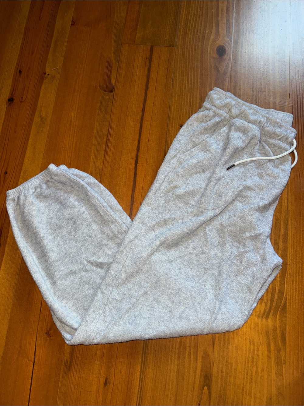 Women’s Light Gray Fleece Jogger Pants - Comfortable Casual Bottoms